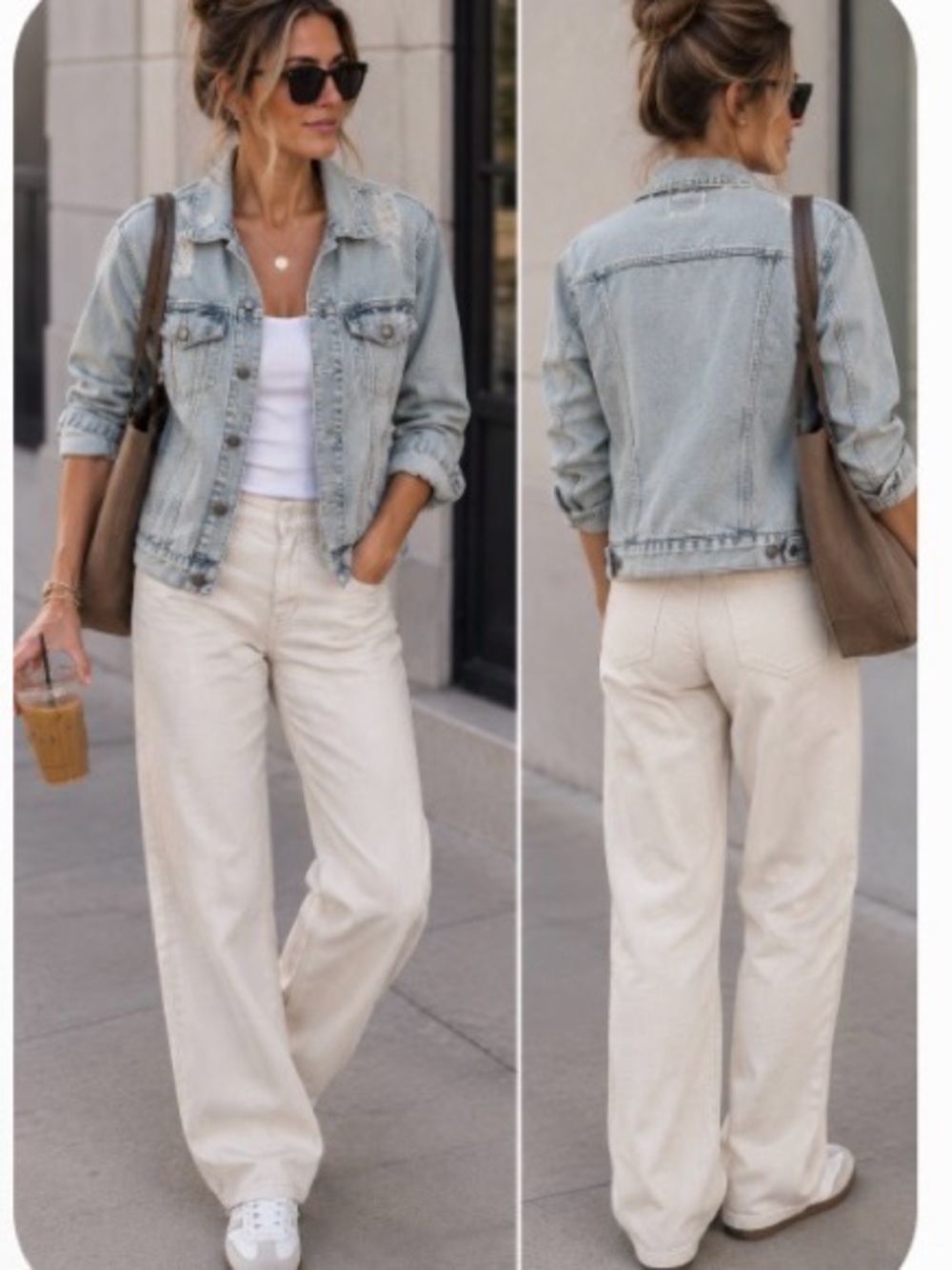 Light Wash Distressed Denim Jacket - Women's Jean Jacket
